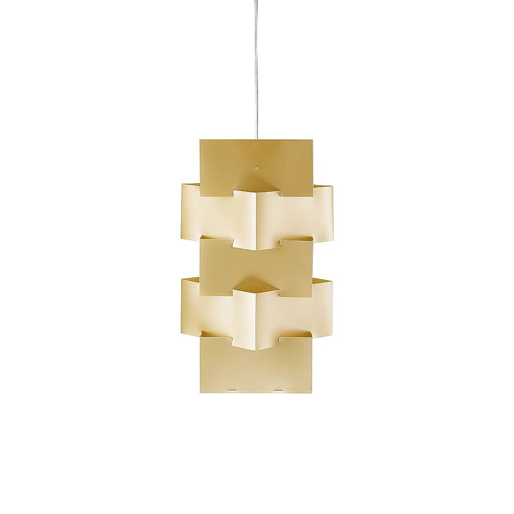 Sospensione Moderna Building Polilux ® New Gold E Metallo Cromo 1 Luce E27 H60Cm BLD/S/60/NGLD