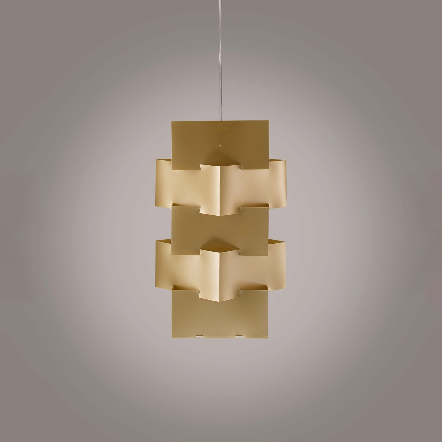 Sospensione Moderna Building Polilux ® New Gold E Metallo Cromo 1 Luce E27 H60Cm BLD/S/60/NGLD