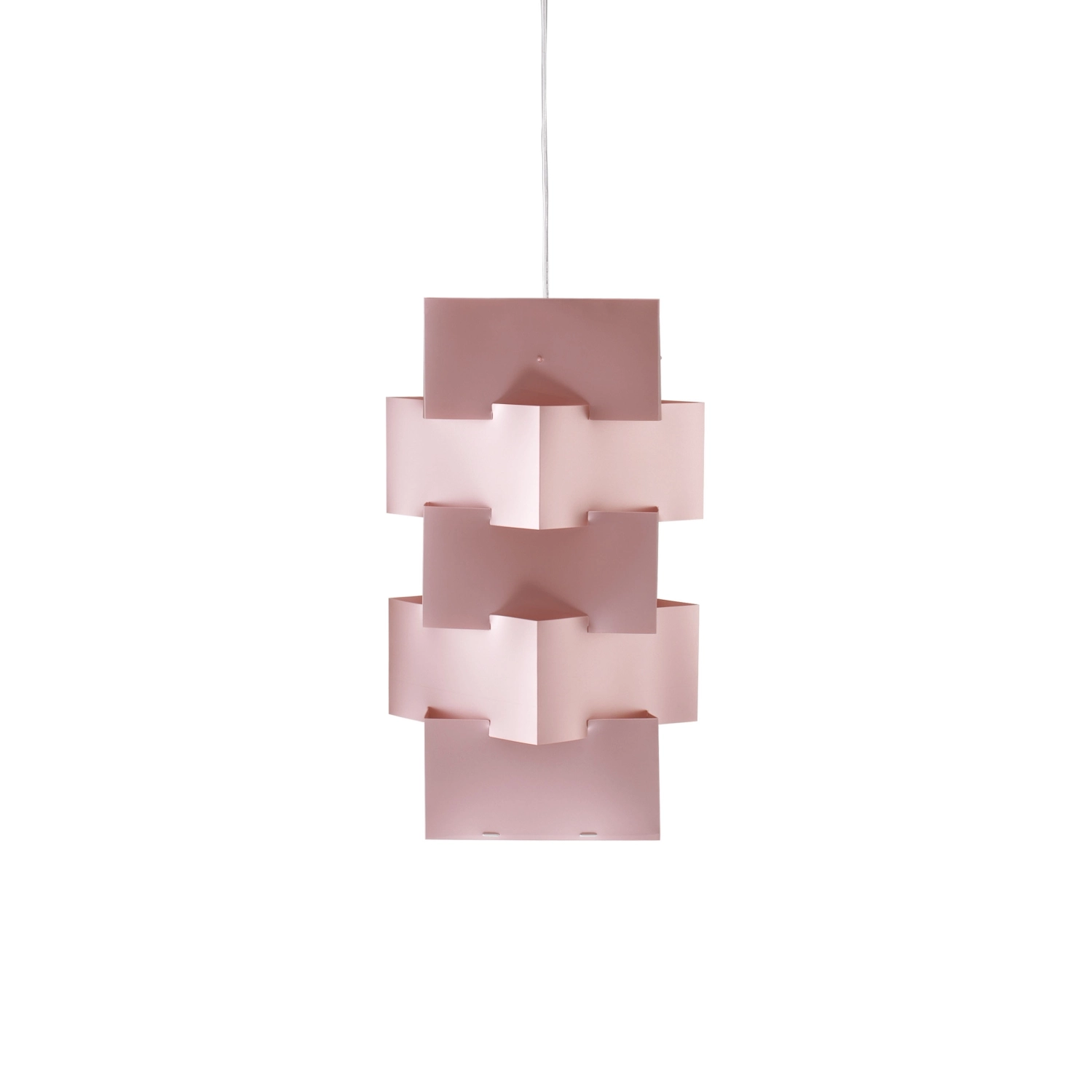 Sospensione Moderna Building Polilux ® Pink Metal E Metallo 1 Luce E27 H60Cm BLD/S/60/PKM