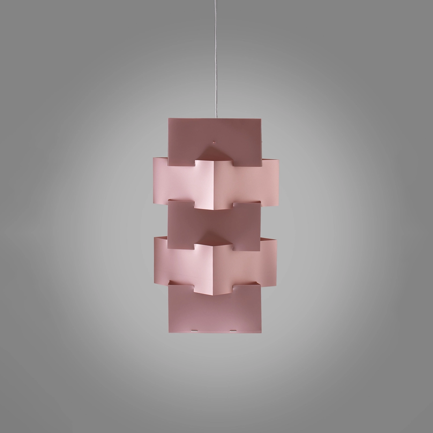 Sospensione Moderna Building Polilux ® Pink Metal E Metallo 1 Luce E27 H60Cm BLD/S/60/PKM