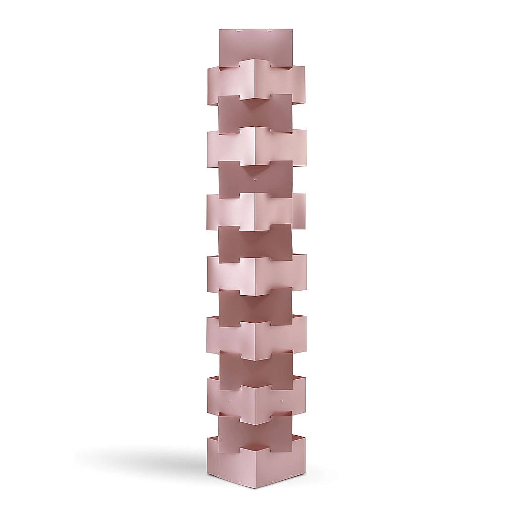 Piantana Moderna Building Polilux ® Pink Metal E Metallo Bianco 3 Luci E27 BLD/T/170/PKM