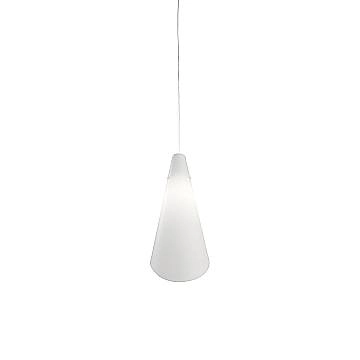 Sospensione Moderna Calle Polilux ® Bianco E Metallo Cromo 1 Luce E27