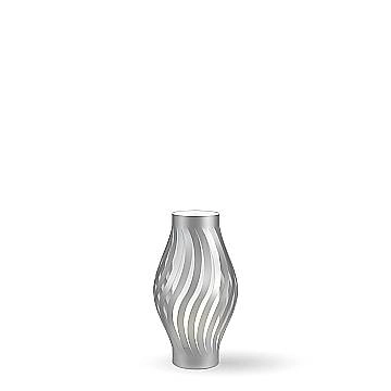 Lampada Da Scrivania-Ufficio Moderna Helios Polilux ® Argento 1 Luce E27 H40Cm