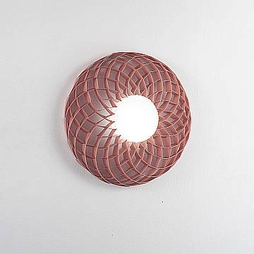 Applique Moderna Dalia Polilux ® Pink Metal 3 Luci Gx53
