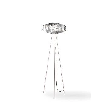 Piantana Moderna Flat Polilux ® Argento E Metallo 1 Luce E27