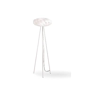 Piantana Moderna Flat Polilux ® Bianco E Metallo 1 Luce E27