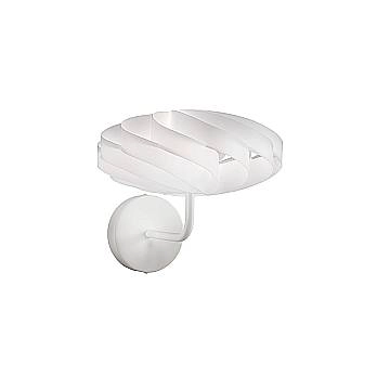 Applique Moderna Flat Polilux ® Bianco E Metallo 1 Luce E14