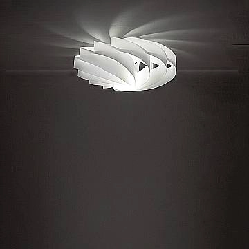 Plafoniera Moderna Flat Polilux ® Bianco 5 Luci E27