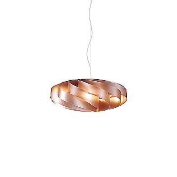Sospensione Moderna Flat Polilux ® Rame E Metallo Cromo 1 Luce E27 D50Cm