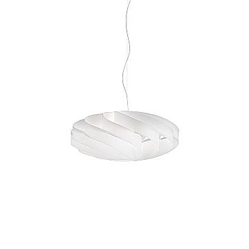 Lampadario Moderno Flat Polilux ® Bianco E Metallo Cromo 3 Luci E27