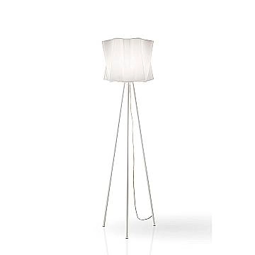 Piantana Moderna 3 Piedi Folio Polilux ® Bianco E Metallo 1 Luce E27