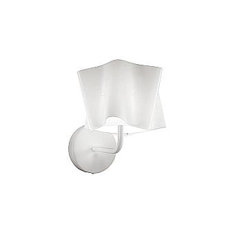 Applique Moderna Folio Polilux ® Bianco E Metallo 1 Luce E27