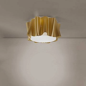 Plafoniera Moderna Folio Polilux ® New Gold 3 Luci E27
