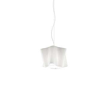 Sospensione Moderna Folio Polilux ® Bianco E Metallo Cromo 1 Luce E27