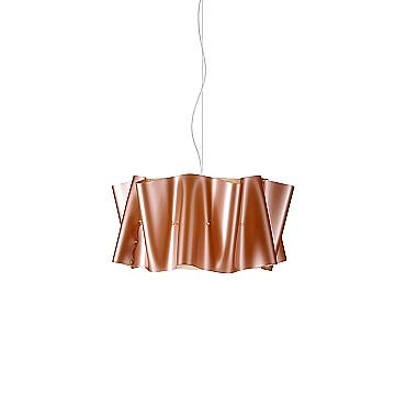 Sospensione Moderna Folio Polilux ® Rame E Metallo Cromo 1 Luce E27 D50Cm