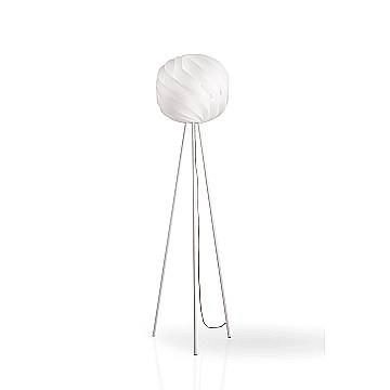 Piantana Moderna 3 Piedi Globe Polilux ® Bianco E Metallo 1 Luce E27
