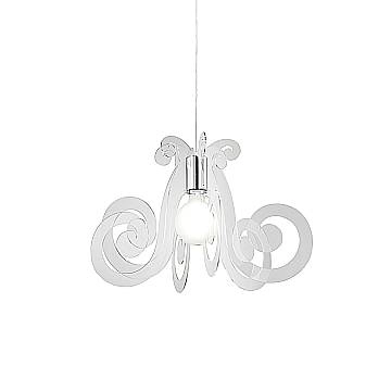 Sospensione Moderna Space Collection Polilux ® Trasp Metallo Cromo E27 D64Cm Sospensione Moderna Space Collection Polilux ® Trasp Metallo Cromo E27 D64Cm