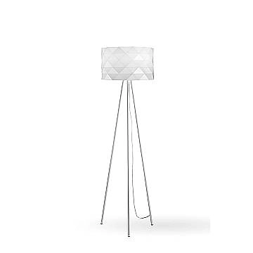 Piantana Moderna 3 Piediprisma Polilux ® Bianco E Metallo 1 Luce E27