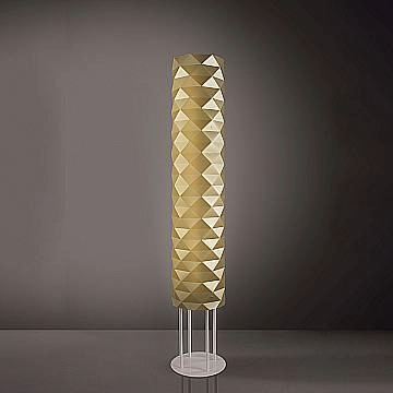 Piantana Moderna Prisma Polilux ® New Gold E Metallo 3 Luci E27