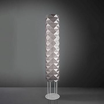Piantana Moderna Prisma Polilux ® Argento E Metallo 3 Luci E27