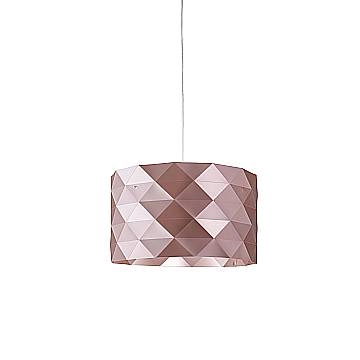 Lampadario Moderno Prisma Polilux ® Pink Metal E Metallo Cromo 5 Luci E27