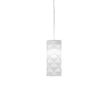 Sospensione Moderna Prisma Polilux ® Bianco E Metallo Cromo 1 Luce E27