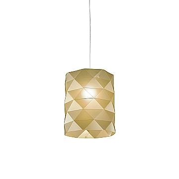Sospensione Moderna Prisma Polilux ® New Gold E Metallo Cromo 1 Luce E27 D27Cm