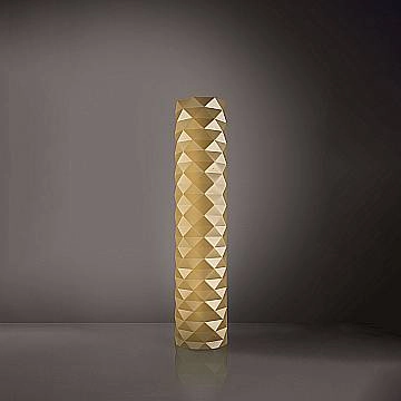 Piantana Moderna Prisma Polilux ® New Gold E Metallo 3 Luci E27 H122Cm