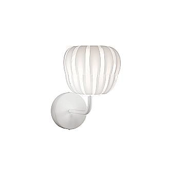 Applique Moderna Queen Polilux ® Bianco E Metallo 1 Luce E14
