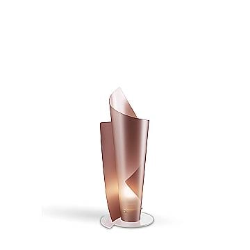 Lampada Da Scrivania-Ufficio Moderna Vela Polilux ® Rame E Metallo 1 Luce E27