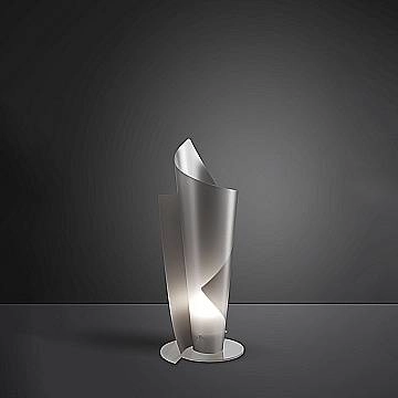 Lampada Da Scrivania-Ufficio Moderna Vela Polilux ® Argento E Metallo 1 Luce E27