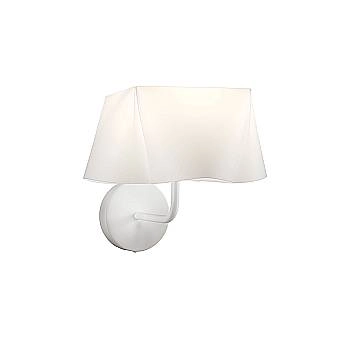 Applique Moderna Wanda Polilux ® Bianco E Metallo 1 Luce E14