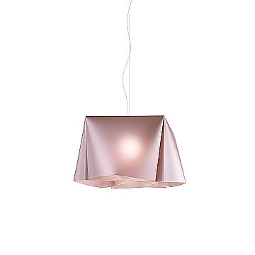 Sospensione Moderna Wanda Polilux ® Pink Metal E Metallo Cromo 1 Luce E27 D45Cm