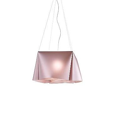 Sospensione Moderna Wanda Polilux ® Pink Metal E Metallo Cromo 1 Luce E27 D60Cm