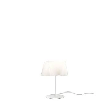 Lampada Da Scrivania-Ufficio Moderna Wanda Polilux ® Bianco E Metallo 1 Luce E14
