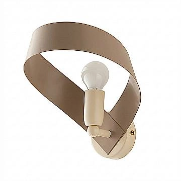 Applique Moderna Primula 1 Luce Tortora e Avorio LuceArt Classic Applique Moderna Primula 1 Luce Tortora e Avorio LuceArt Classic