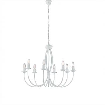 Lampadario Rustico Botte 8 Luci Bianco LuceArt Classic Lampadario Rustico Botte 8 Luci Bianco LuceArt Classic
