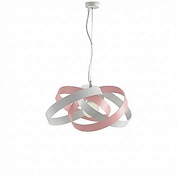 Sospensione Vertigo 1 Luce Bianco e Rosa LuceArt Classic Sospensione Vertigo 1 Luce Bianco e Rosa LuceArt Classic