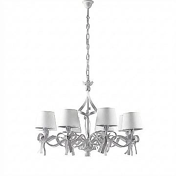 Lampadario Shabby Chic Lucy 8 Luci Bianco LuceArt Classic Lampadario Shabby Chic Lucy 8 Luci Bianco LuceArt Classic