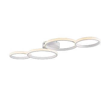 Plafoniera Moderna Hobart Plastica Bianco Led 40W Dimmerabile 3000-4000-6000K
