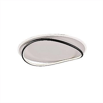 Plafoniera Moderna Cairns Plastica Nero Bianco Led 30W Dimmerabile