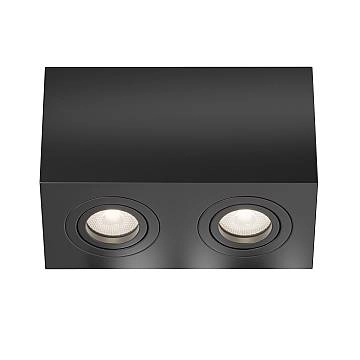 Maytoni Lampada da soffitto Atom 2 luci GU10 nero metallo