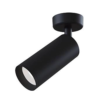Maytoni Lampada da soffitto moderna Focus 1 luce GU10 nero metallo