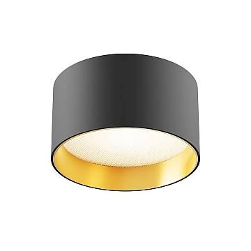 Maytoni Lampada da soffitto moderna Vega 1 luce LED integrato nero alluminio