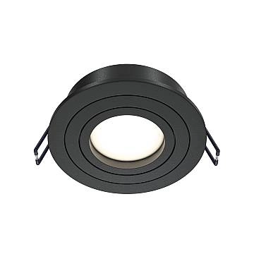 Maytoni Lampada da incasso Atom 1 luce GU10 nero alluminio