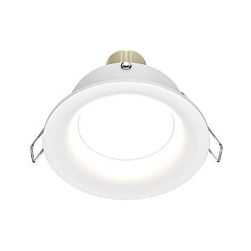 Maytoni Lampada da incasso Slim 1 luce GU10 bianco alluminio