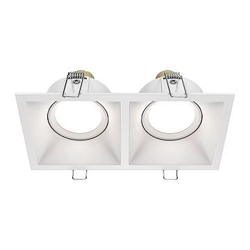 Maytoni Lampada da Incasso Dot 2 luci GU10 bianco alluminio