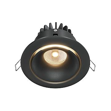 Maytoni Lampada da Incasso Yin 1 luce LED integrato nero metallo