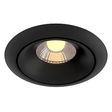 Maytoni Lampada da incasso moderna Yin 1 luce LED integrato nero metallo