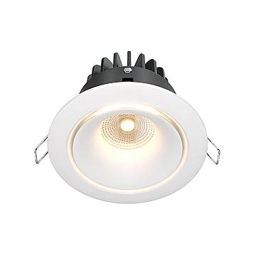 Maytoni Lampada da Incasso Yin 1 luce LED integrato bianco metallo